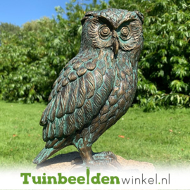 Beeld uil ''bronzen steenuil'' TBWR89002