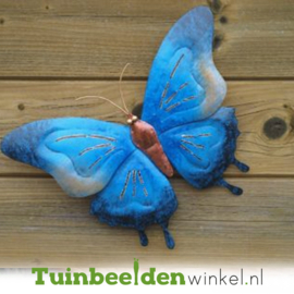 Metalen vlinder "De blauwe vlinder" TBW18827me