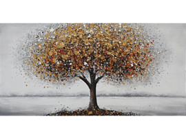 Olieverf schilderij "De gouden levensboom" TBW5471sc