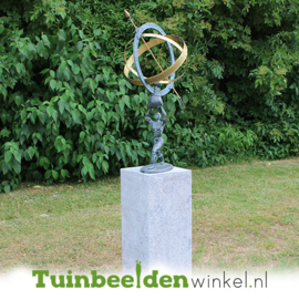 Bronzen zonnewijzer / sculptuur TBW1165br
