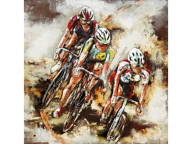 Fiets schilderij "De drie wielrenners" TBW000172