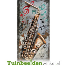 Metalen schilderij "De saxofoon" TBW000448