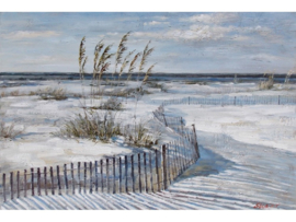 Olieverf schilderij landschap "Strand" TBW003191sc