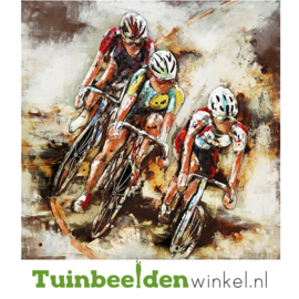 Fiets schilderij "De drie wielrenners" TBW000172