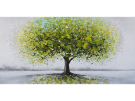 Olieverf schilderij landschap "De groene levensboom" TBW5392sc