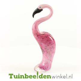 Glazen beeldje ''De roze flamingo'' TBW66me