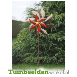 Metalen bloem ''De rode bloem'' TBW16070