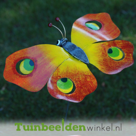 Metalen vlinder als tuinsteker ''Kleurrijke vlinder'' TBW16065