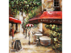 3D schilderij "Het kleine café" TBW000357