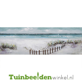 Olieverf schilderij landschap ''Het strand'' TBW004787