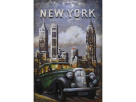 Metalen schilderij "New York" TBW001401