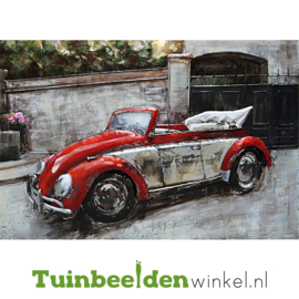 Metalen schilderij "De kever cabrio" TBW1154sc