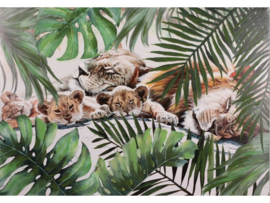 Olieverf schilderij dieren "Leeuwen familie" TBW21192sc