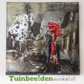 NR 2 | Metalen schilderij "Liefde in Parijs" TBW000091sc