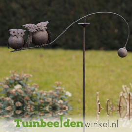 Metalen uil "De bloemetjes uilen" TBW15158me