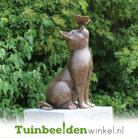 Tuinbeeld ''Kat met vlinder'' TBW1905br