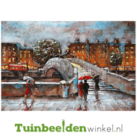 3D schilderij "Regenachtige dag in de stad" TBW001161