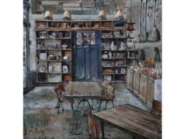 Metalen schilderij ''De keuken'' TBW002023
