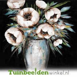 Olieverf schilderij vrouw "Kleurrijke bloemenvaas" TBW30131