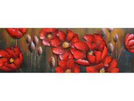 3D schilderij "Rode bloemen" TBW000893