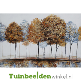 Olieverf schilderij landschap ''Aan de rand van het bos'' TBW006143