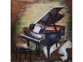 Muziek schilderij "De piano" TBW01038sc