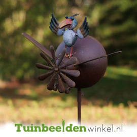 Metalen tuinbeeld figuur ''Het kleine vogeltje'' TBW17032me