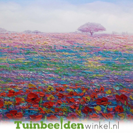 Abstract olieverf schilderij "De mooie bloemenveld" TBW003285