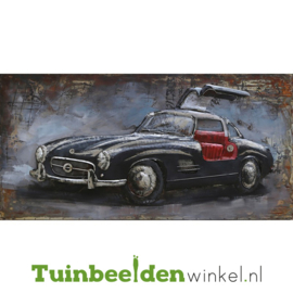 Auto schilderij "Zwarte oldtimer met rode bekleding" TBW000878