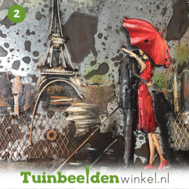 NR 2 | Metalen schilderij "Liefde in Parijs" TBW000091sc