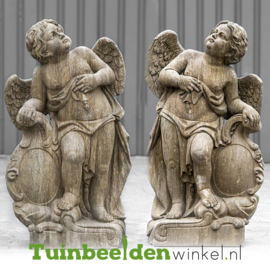 Engelen beeld "Set nadenkende engelen" op sokkel TWB3br226brset