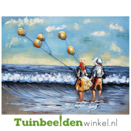 3D schilderij "Vliegeren op het strand" TBW001212