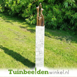 Modern tuinbeeld "Gezin met 2 kinderen" - kleine versie BBW2388br