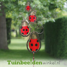 Metalen tuinbeeld figuur ''Lieveheersbeestje - tuinsteker'' TBW16208