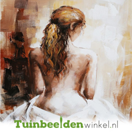 Abstract olieverf schilderij "beeldige vrouw" TBW05678