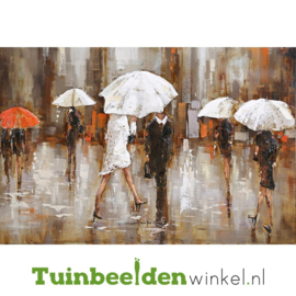 3D schilderij "Schuilen voor de regen" TBW000322