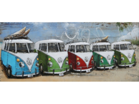 3D schilderij "Hippe volkswagenbusjes" TBW001775