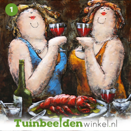 NR 1 | Metalen schilderij "Dikke dames" TBW001028