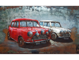 Metalen schilderij "Oude auto's" TBW001807sc