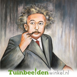 Olieverf schilderij "Abstracte schilderij Einstein" TBW07453