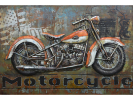 Metalen schilderij "Motorcycle" TBW001400