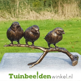 Tuinbeeld ''Mussen op tak'' TBW0399br