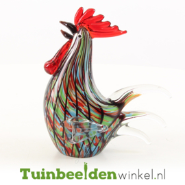 Glazen beeldje  "De sierlijke kip" TBW63me