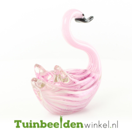 Glazen beeldje ''De roze zwaan'' TBW77me