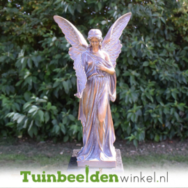 Tuinbeeld engel op sokkel TBW94530
