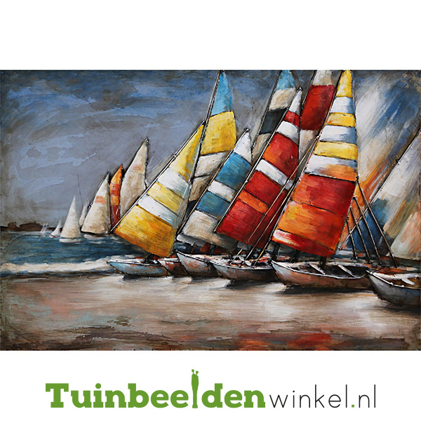 Bekentenis Door Abnormaal Boot schilderij ''De zeilboten'' TBW001569 | Schilderijen van boten |  Tuinbeelden Winkel