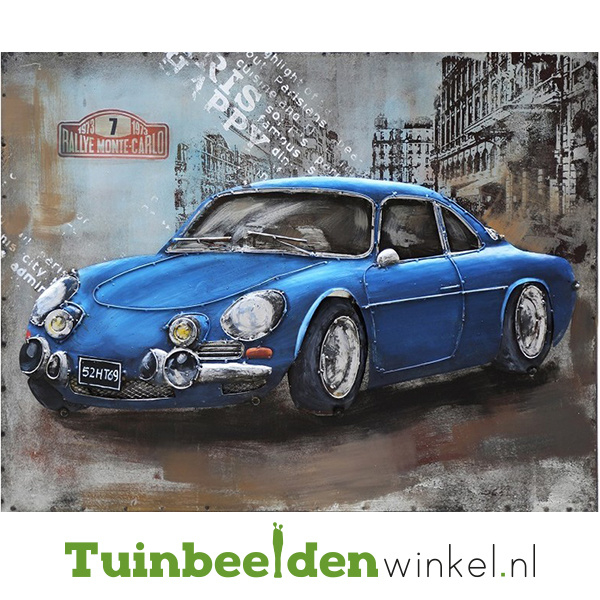 3D schilderij "De blauwe Porsche" TBW000660