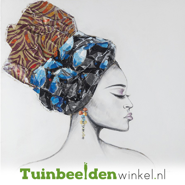 Olieverfschilderij Afrikaanse vrouw | 542 Ter Halle | Modernemeubels.com