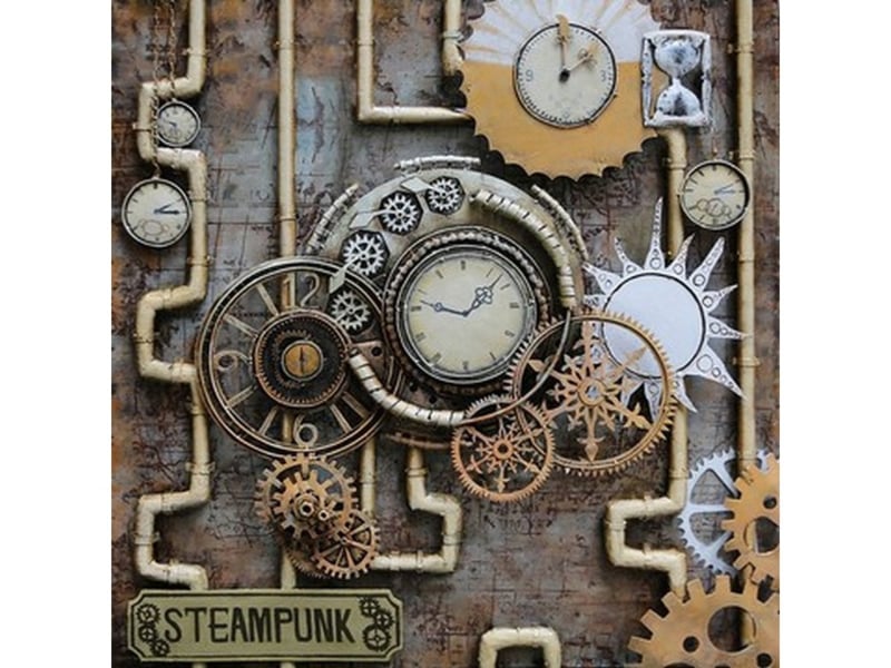 3D schilderij ''Steampunk'' TBW001883sc | 100x100 cm | Tuinbeelden Winkel