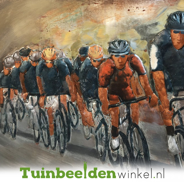 NR 1 | Metalen schilderij "De wielrenners" TBW002094
